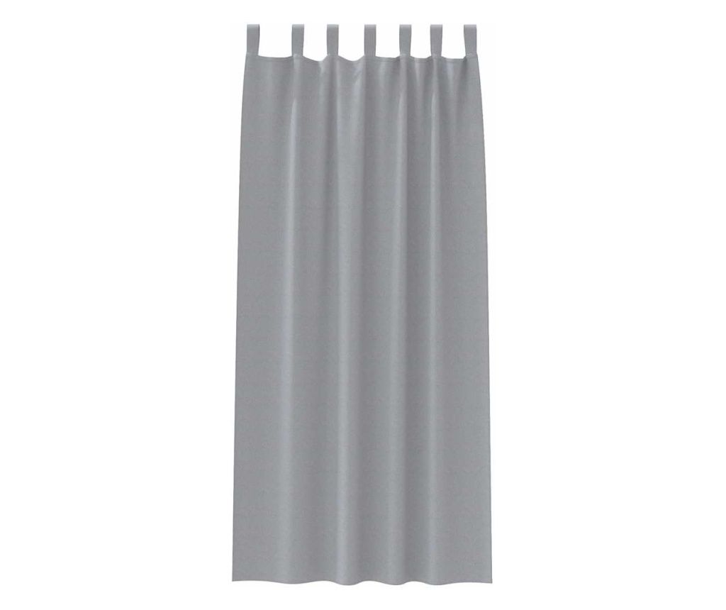 vidaXL Curtains Opaque with Ring 2 pcs Light Gray 260 x 140 cm Polyester