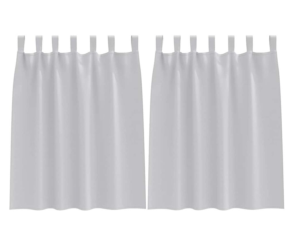 vidaXL Perdele Opaque cu Inel Gri deschis Poliester