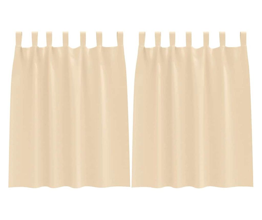 vidaXL Blackout Curtains with Rings 2 pcs Cream 140 x 140 cm Polyester