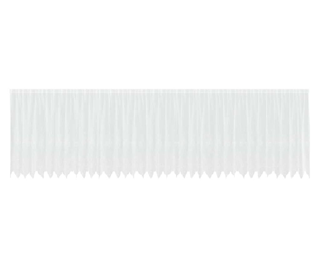 vidaXL Cortină din Dantelă cu perdele Alb 900x180cm Poliester