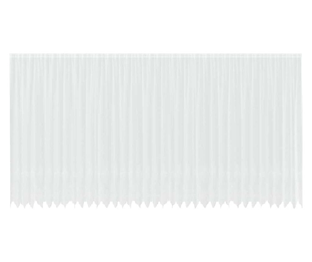 vidaXL Cortină din Dantelă cu perdele Alb 900x300cm Poliester
