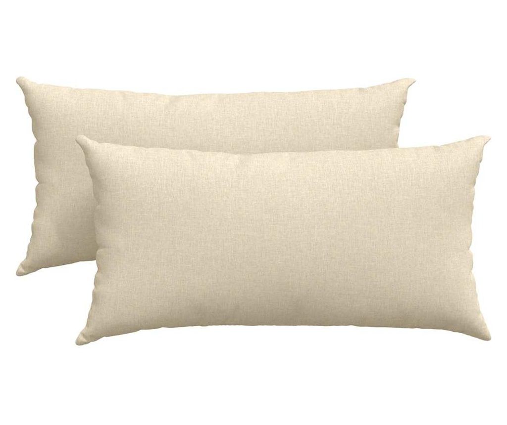 vidaXL Sofa Cushions 2 pcs Cream 80 x 40 cm Fabric