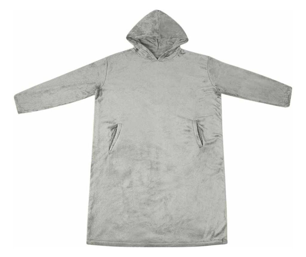 vidaXL Hanorac pătură Gri l Flanelă