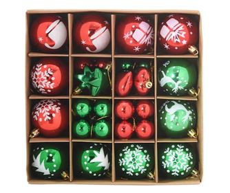 vidaXL Set de Globuri de Crăciun 40 pcs Aurie și roșie Plastic