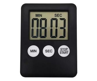 Cronometru electronic de bucatarie cu magnet, display LCD, Gonga® Negru