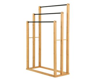 Vješalica za ručnike, smeđa i crna, 83,5 x 55 x 24 cm