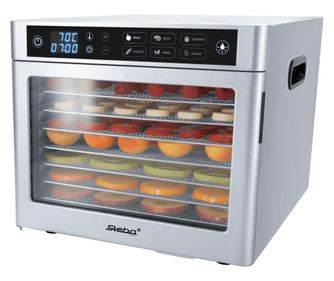 Deshidrator alimente, Steba Germany, 8 tavi, 500 W, argintiu