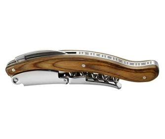 Професионален тирбушон Legnoart, Nebbiolo, висококачествено естествено дърво и неръждаема стомана, сгъваем, нож за премахване на