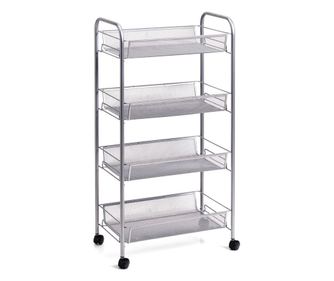 Zeller Univerzální police Metallic Grey, 42.5 x 26 x 83.5 cm