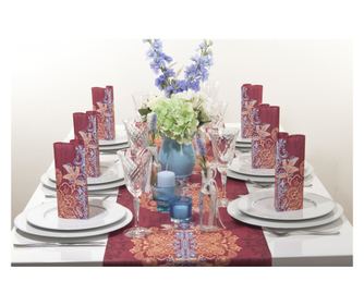 Alvó/Napron asztal - Linclass Ellen (bordó) / 40 cm x 4,8 m / 1 tekercs