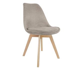 Oblazinjeni jedilni stol, ALTA, Jumi, bež blago in noge iz bukovine