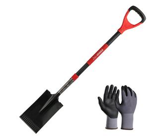 Set harlet, cazma, drept, capat zimtat, maner fibra sticla, 115 cm, cu manusi, RedShark