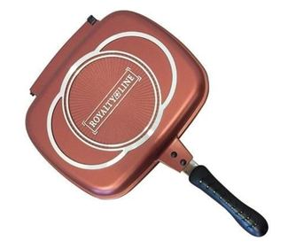 Royalty Line RL-DF32M dvojna ponev za žar 32 cm - bordo rdeča