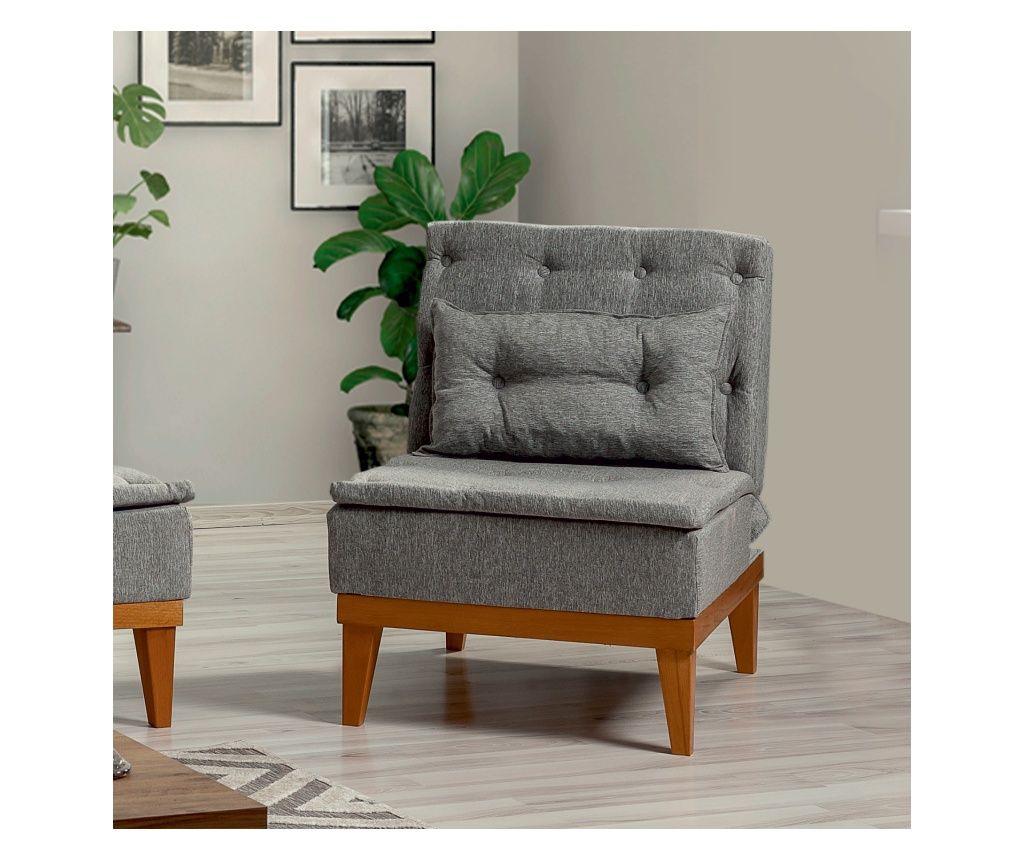 Wing Chair 882, Dark Grey