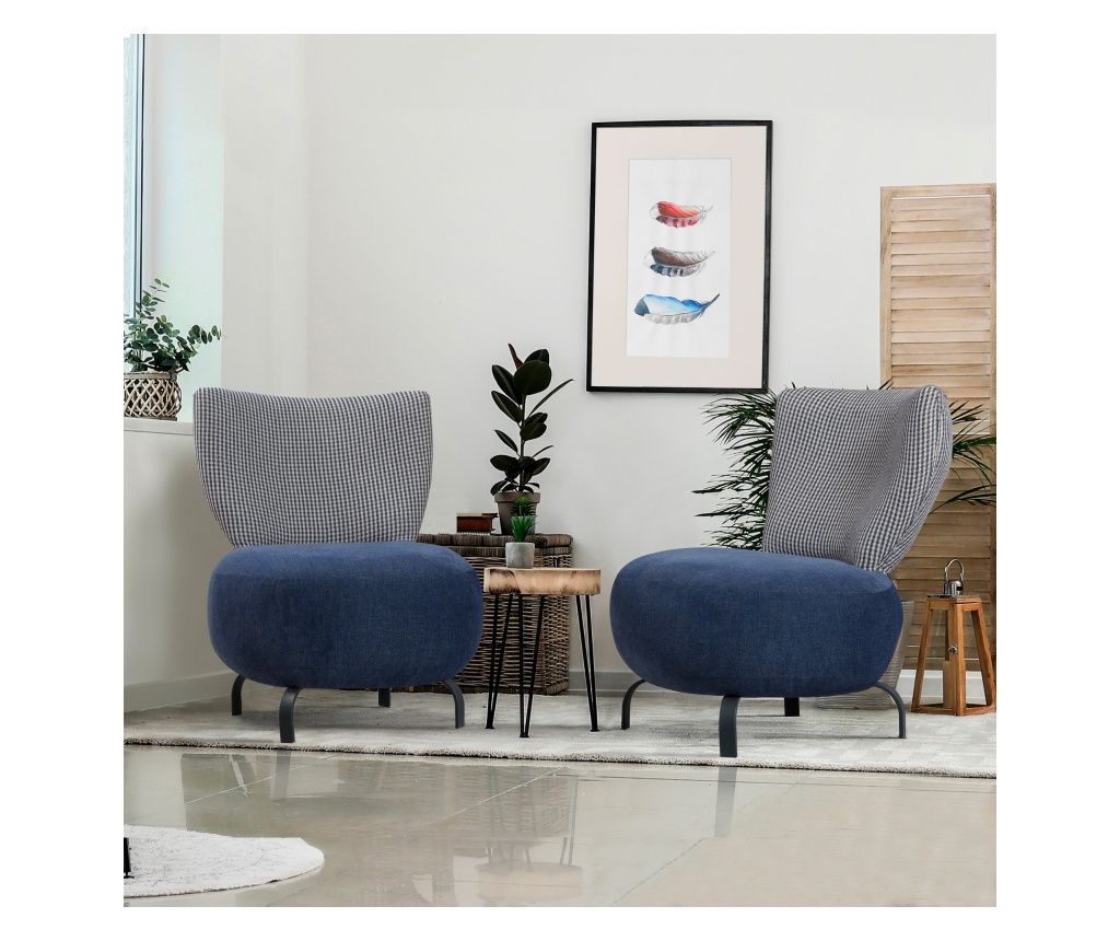 Set fotelja 596, tamnoplava