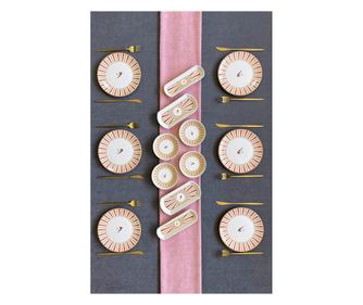 Set za zajtrk (14 kosov) 373, bela, rdeča, roza, rumena