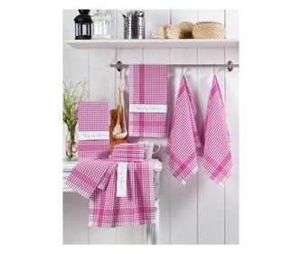 Комплект хавлии за ръце (10 броя) 096, розов