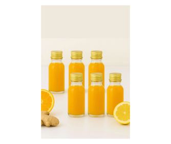 Üvegpalack Szett (6 db) 630, Átlátszó, Arany