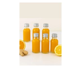 Üvegpalack Készlet (6 db) 623, Átlátszó, Ezüst