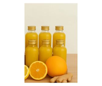 Üvegpalack Szett (6 db) 807, Átlátszó, Arany