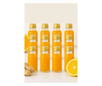 Üvegpalack Szett (12 db) Átlátszó, Arany