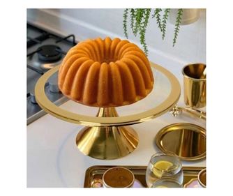 Tanjur za posluživanje kolača 217, zlatni