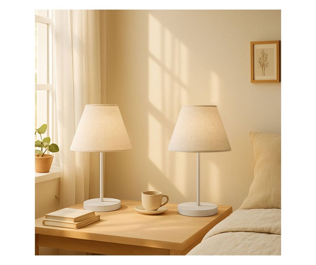 Table Lamp 743, Cream