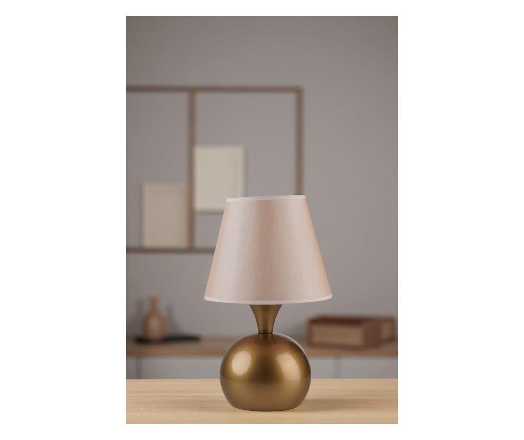 Namizna svetilka 092, ecru barva, zlata