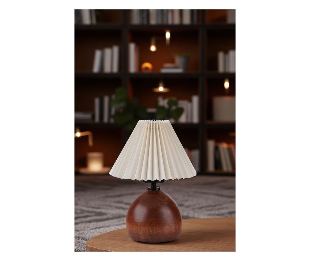 Stolna lampa 699, krem, orah