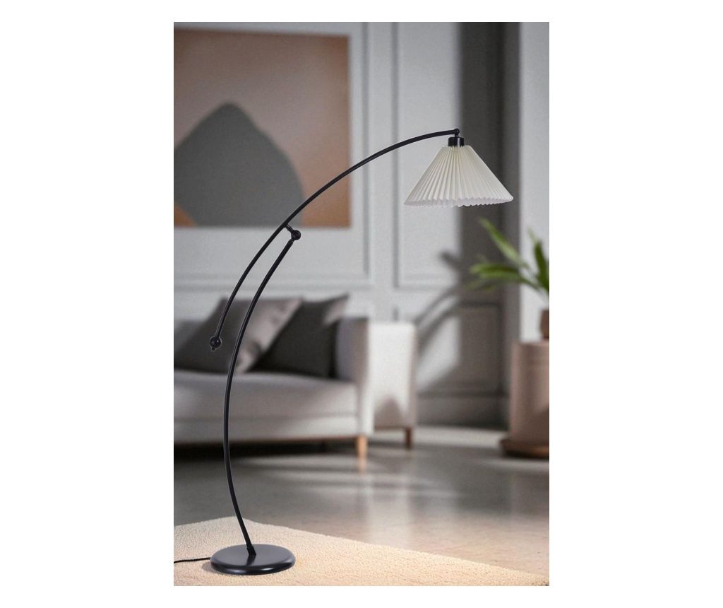 Podna lampa 583, krem, crna