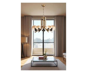 Żyrandol 238, Miodowy, Złoty