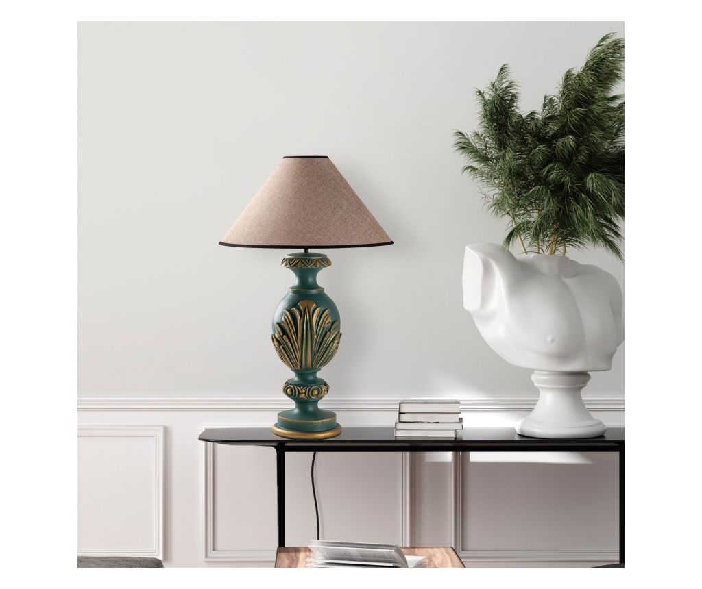 Asztali lámpa 702, Zöld, Világosbarna