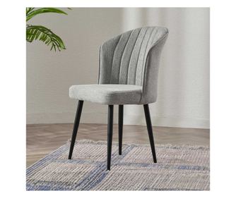 Σετ Καθισμάτων (4 Τεμάχια) 078, Γκρι, Μαύρο