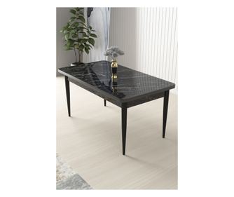 Blagovaonski stol 506, crni mramor, crni