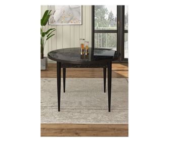 Blagovaonski stol 469, crni mramor, crni