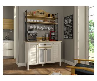 Szafka do kawiarni 803, kremowa, dąb, czarna