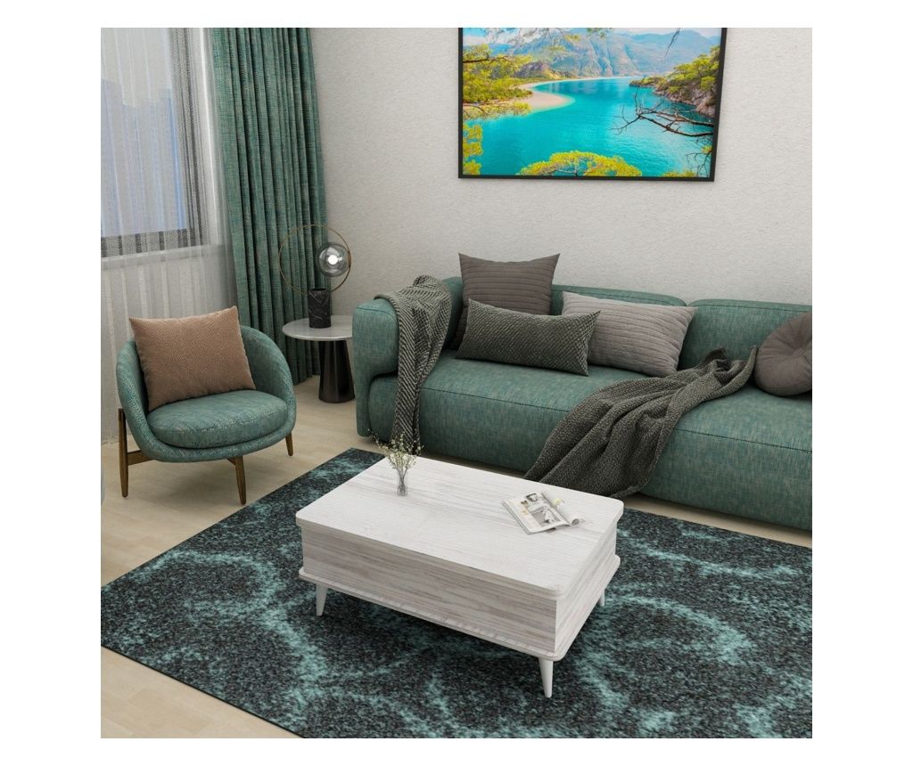 Masă Cafea 555, Alb Antichizat