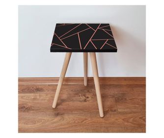 Măsuță Laterală 966, Negru, Roz