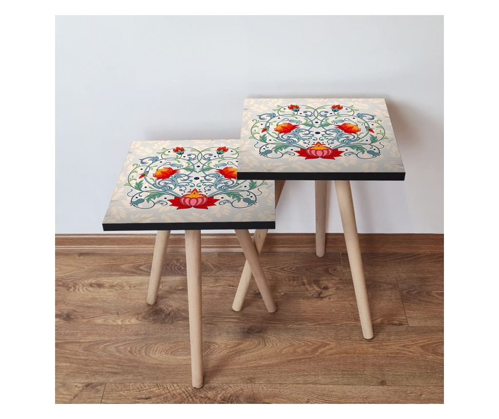 Niz dveh mizic 093, večbarvnih