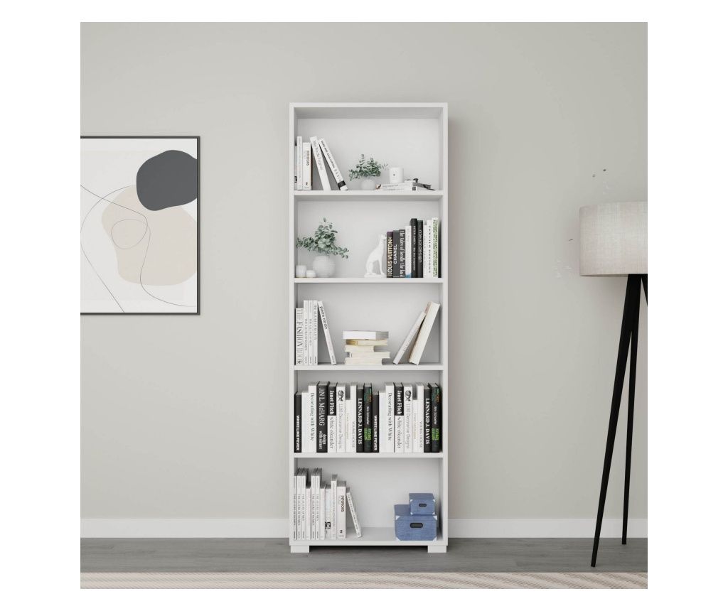 Polica za knjige 496, bela