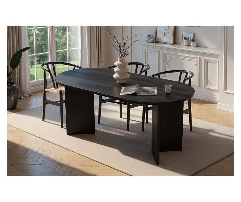 Blagovaonski stol 082, drvo crno