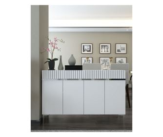 Konzol 354, fehér, ezüst