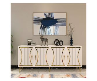 Konzol 241, Fehér, Arany