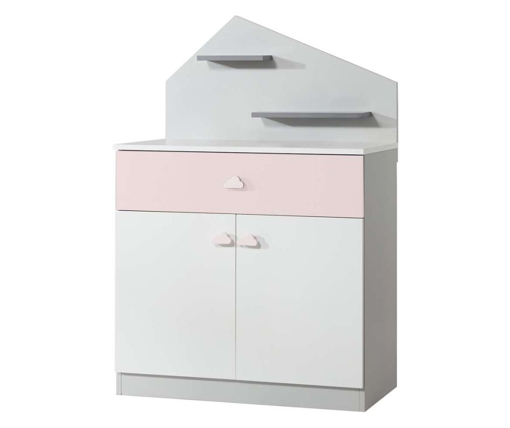 Komoda 288, Ružičasta, Siva
