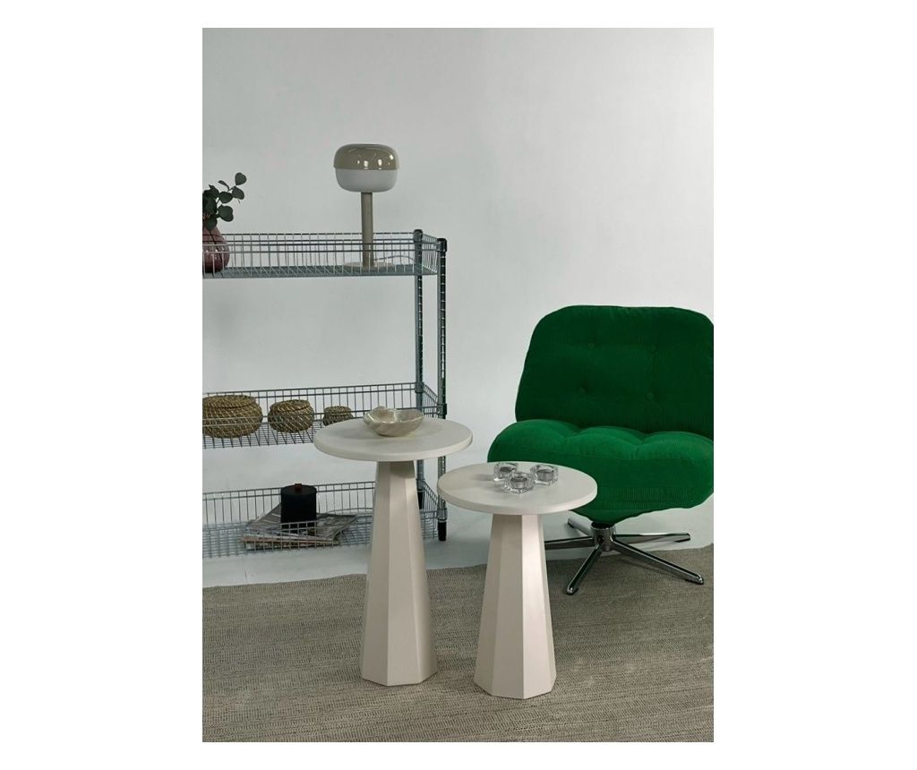 Set stranskih miz 513, krem