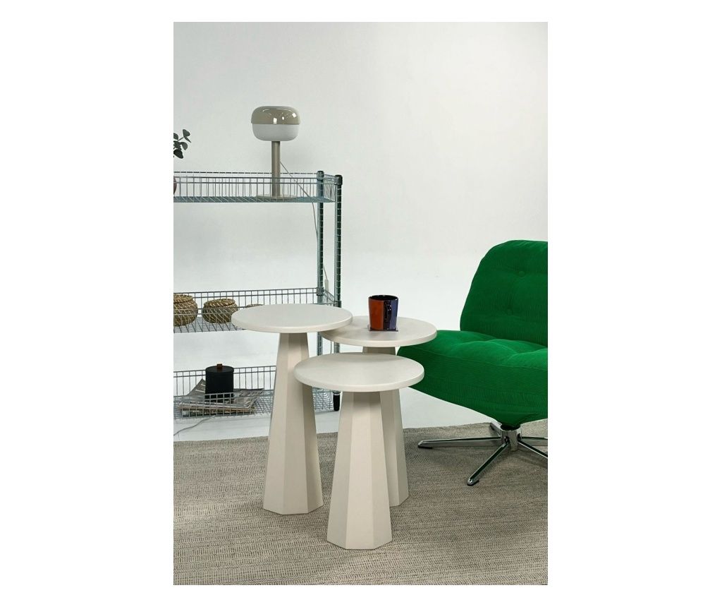 Set stranskih miz 537, krem