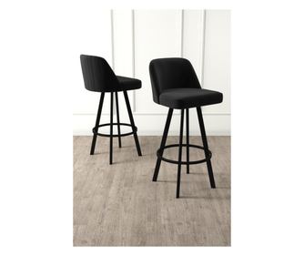 Barski stolčki (4 kosi) 117, črni