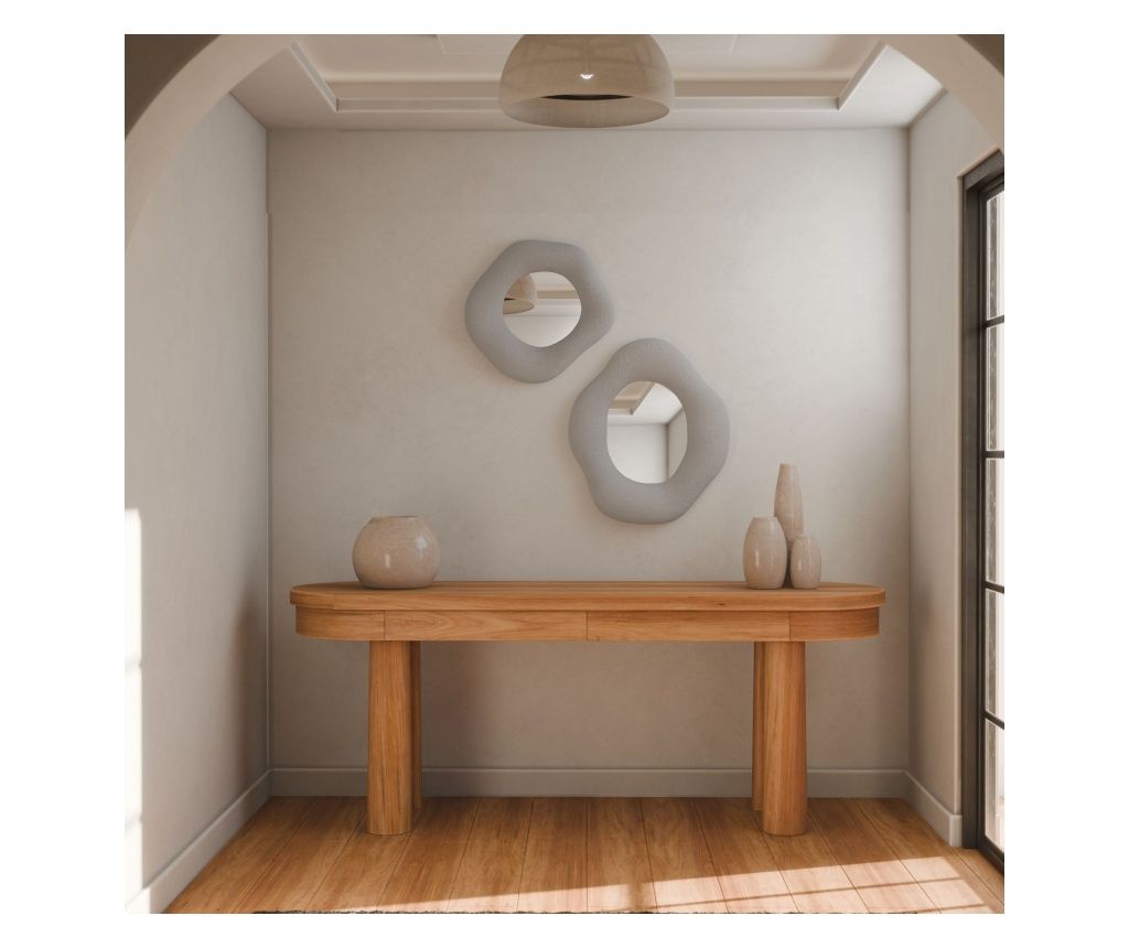 Okrasni set ogledal (2 kosa) 015, betonsko siva