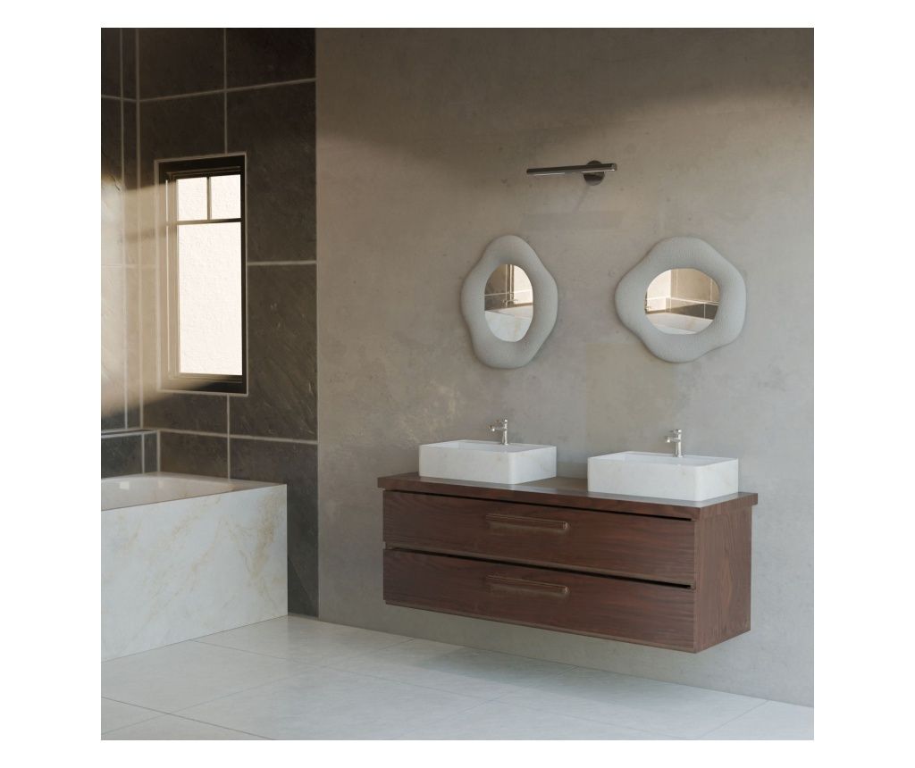 Okrasni set ogledal (2 kosa) 046, betonsko siva