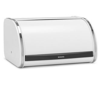Brabantia Roll Top kenyértartó doboz 1003254, 11 l, 31,6x26,5 cm, Speciális szerkezet, Fehér/Rozsdamentes acél